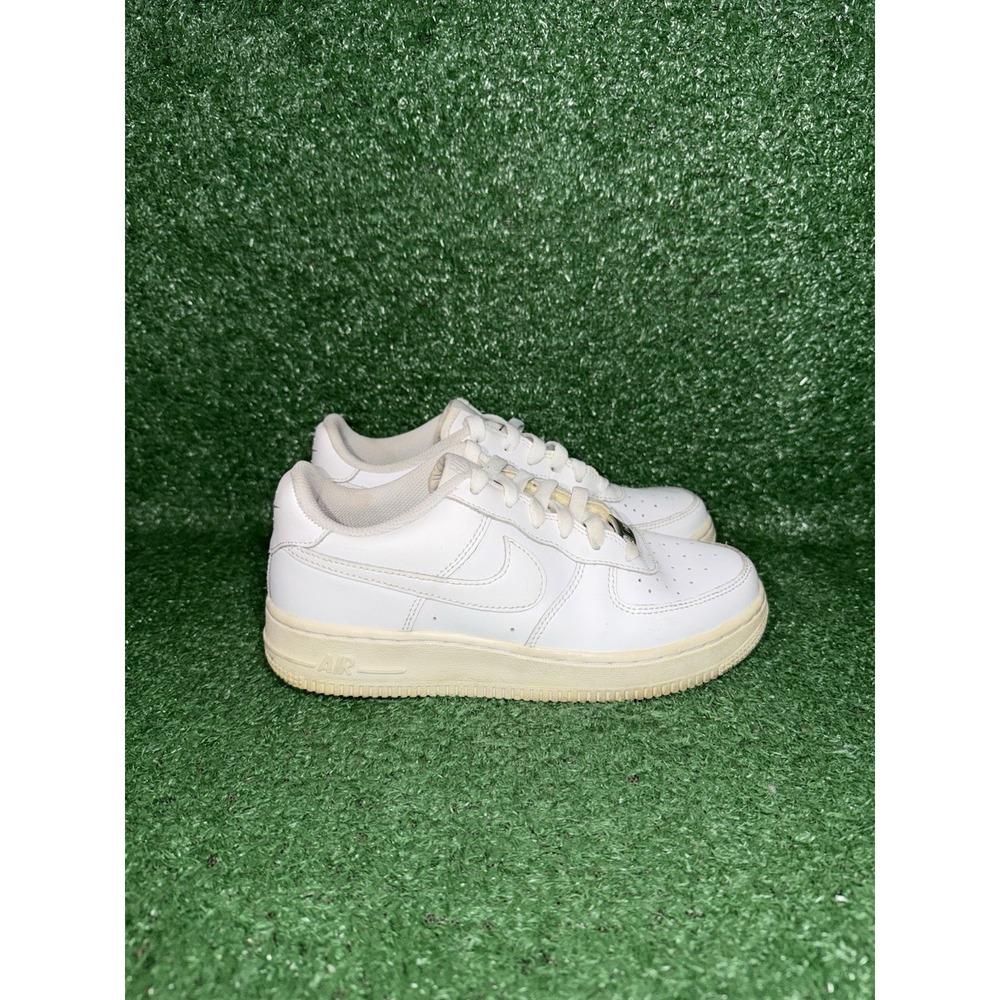 Nike Air Force 1 07 Low Womens 6.5 Kids 5Y White Leather Casual Shoes 314192-117